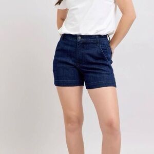 NWT Judy Blue Women's High Waist Trouser Denim Short Blue Size M Summer